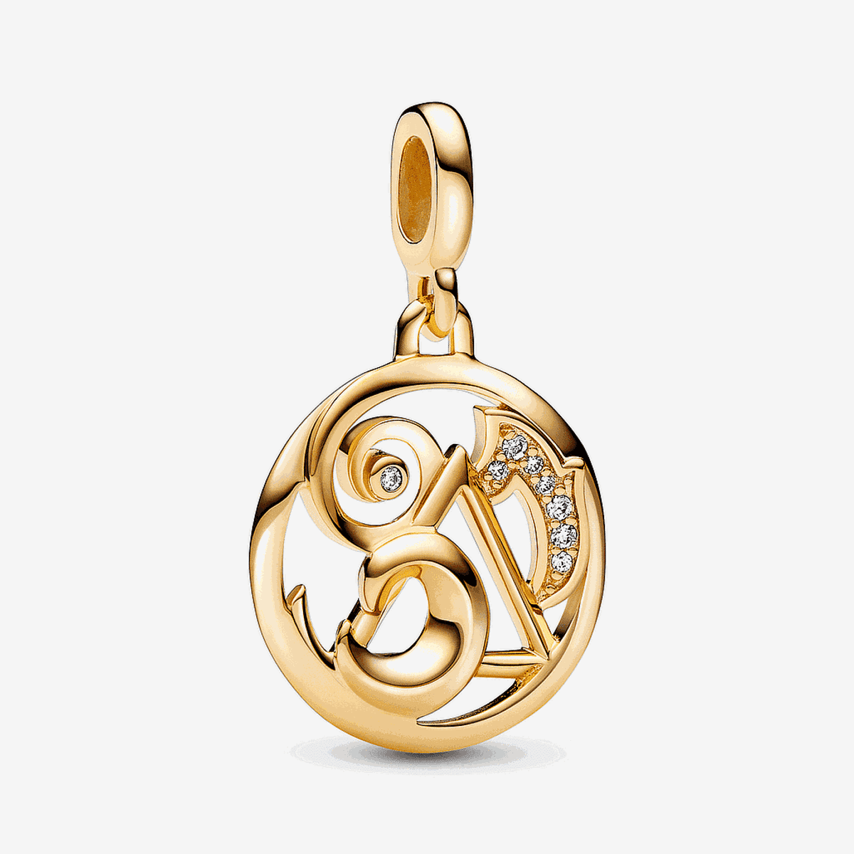 Medallón Pandora ME chapado en oro con elementos en pavé - 762318C01