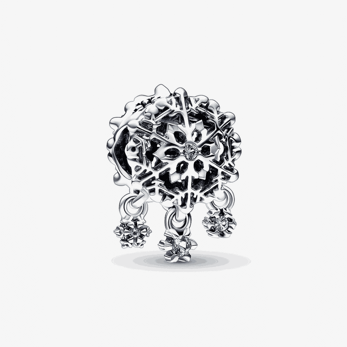 Charm Pandora copo de nieve de plata con cristales azules - 792367C01