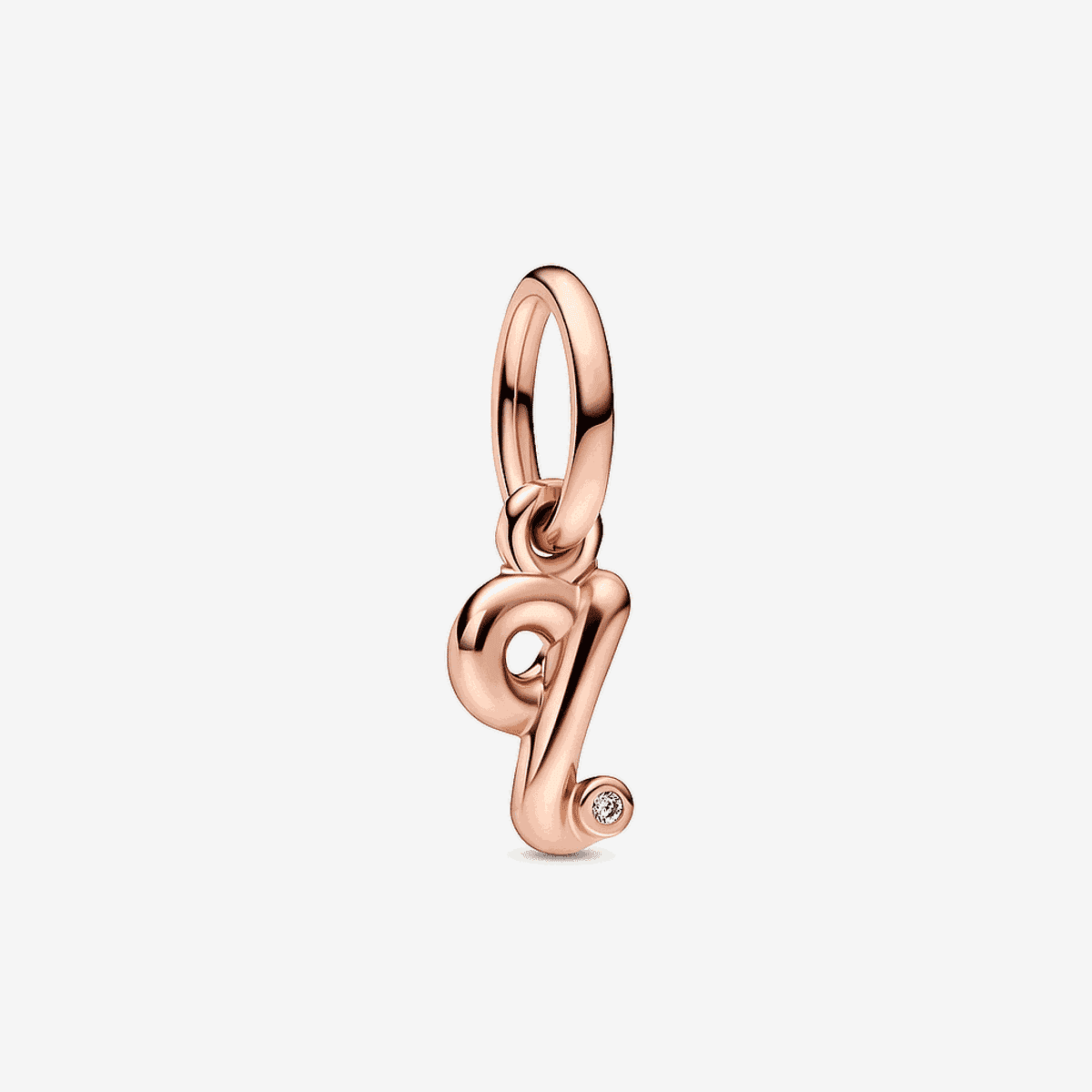 Charm colgante Pandora Rose letra q con cristal brillante - 782476C01