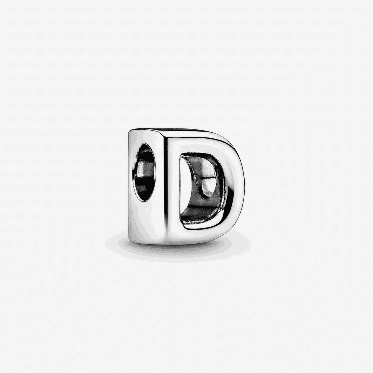 Charm Pandora letra D en plata de ley - 797458