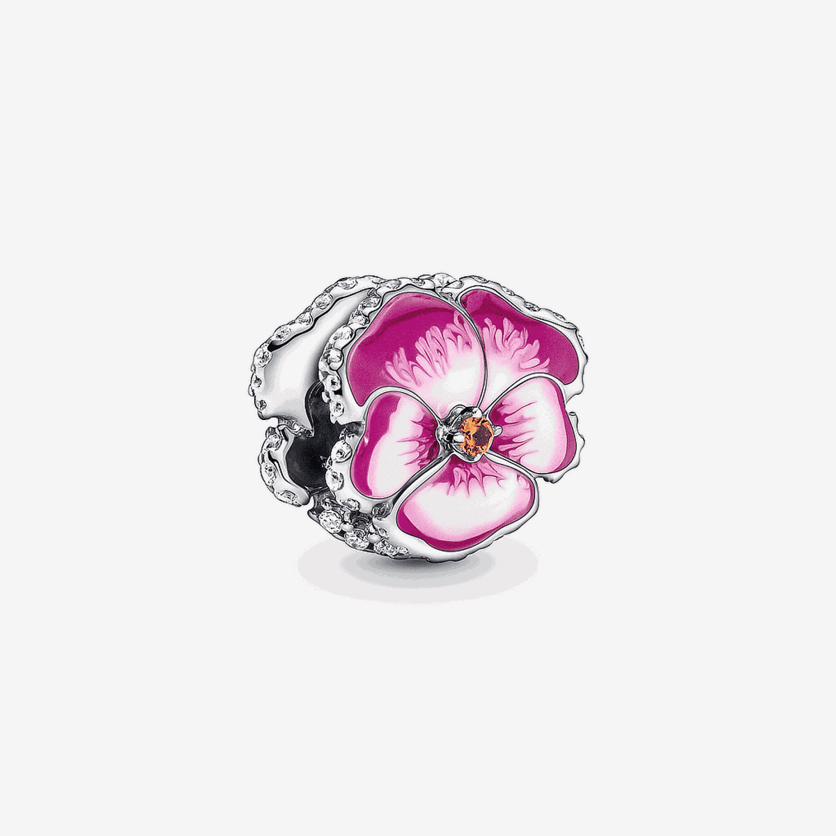 Charm Pandora Flor Pensamiento Rosa en plata de ley con esmalte rosa - 790777C01