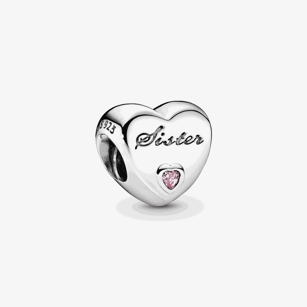 Charm Pandora Amor de Hermana en plata de ley con cristal rosa - 791946PCZ
