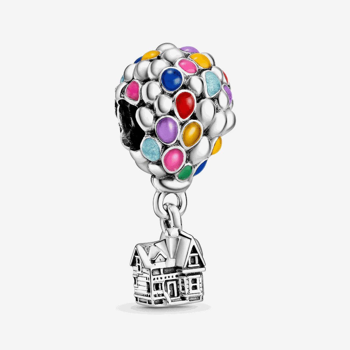 Charm Pandora Casa y Globos de Up Disney en plata de ley con globos multicolor - 798962C01
