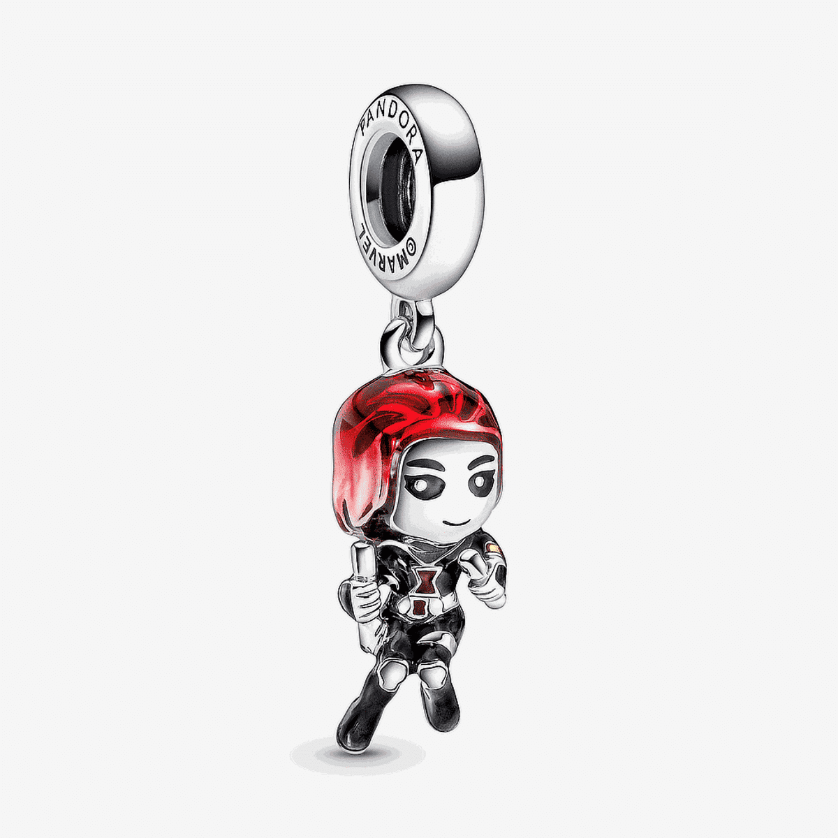 Charm colgante Pandora Viuda Negra en plata con detalles en rojo - 790785C01