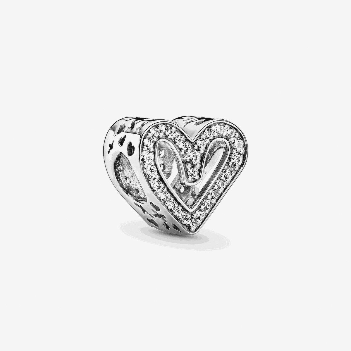 Charm Pandora Boceto de Corazón Brillante en plata con circonitas - 798692C01