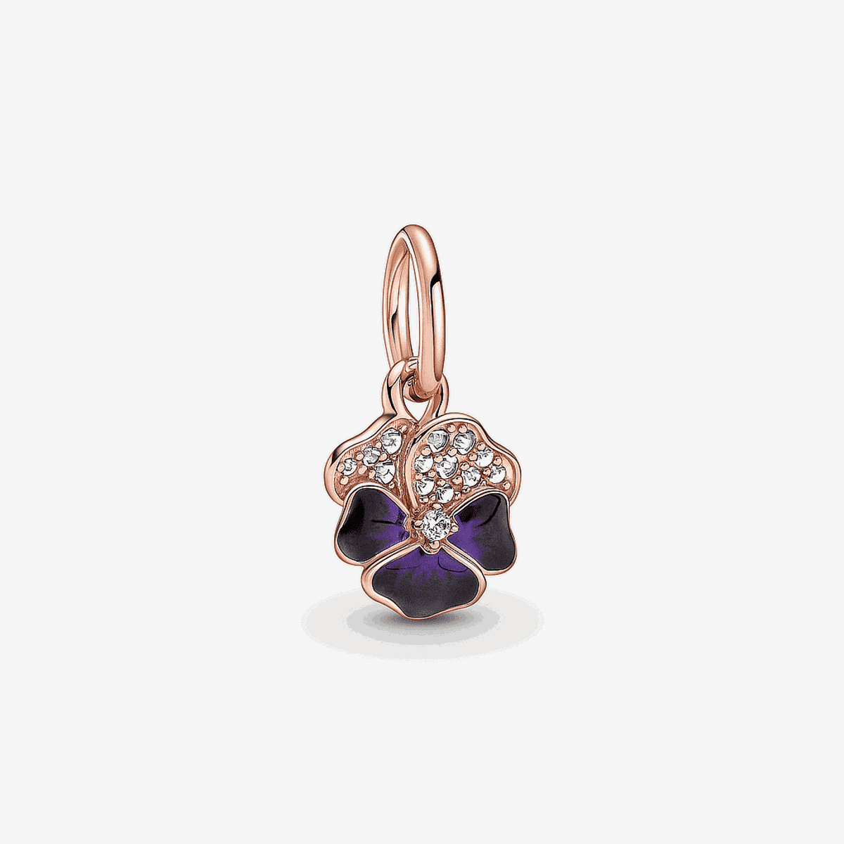 Charm colgante Pandora Rose de flor pensamiento morado con circonitas - 780776C01