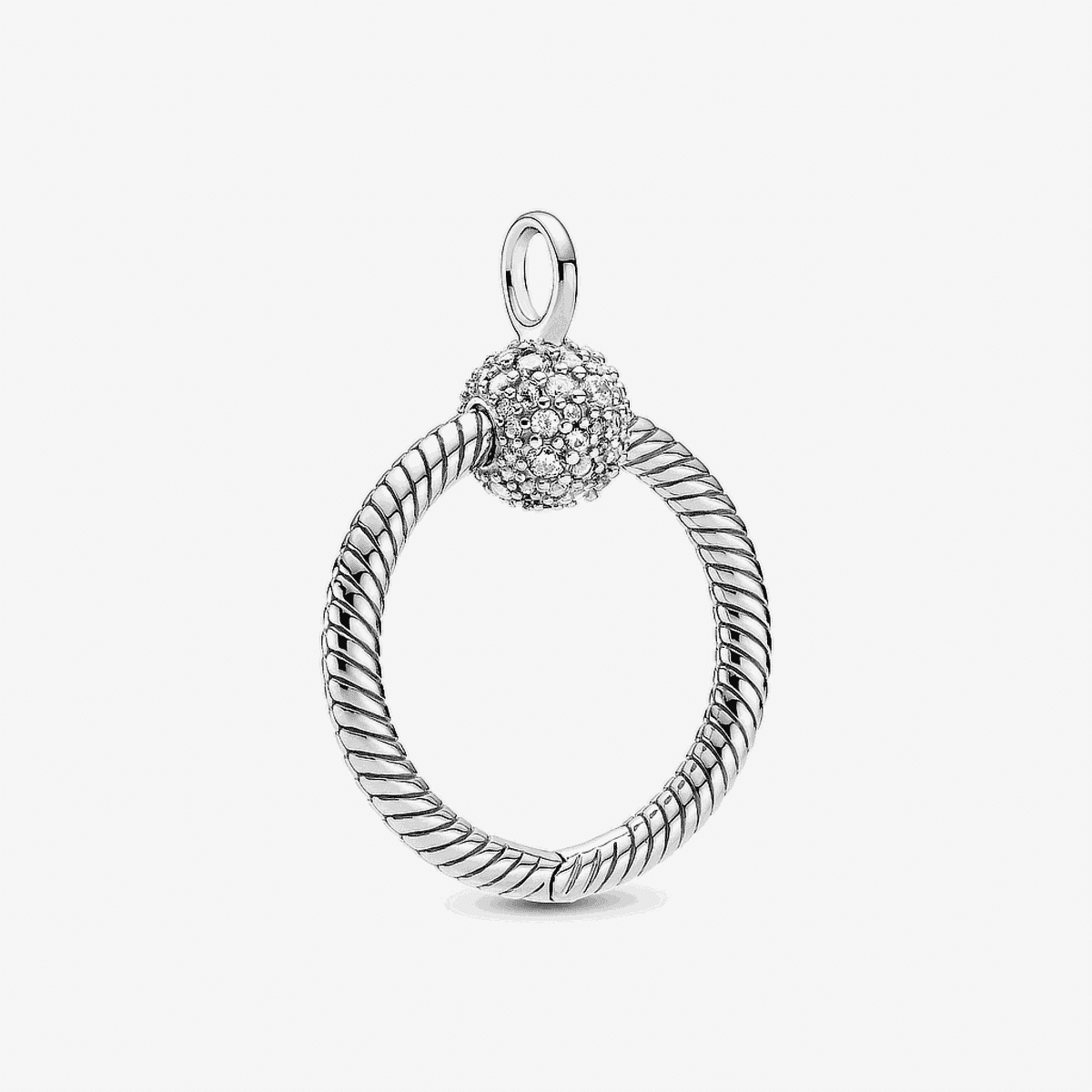 Colgante Pandora O Pequeño Plata en Pavé - 399097C01