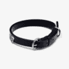 Collar Pandora para mascotas de tejido vegetal negra sin cuero 312262C01