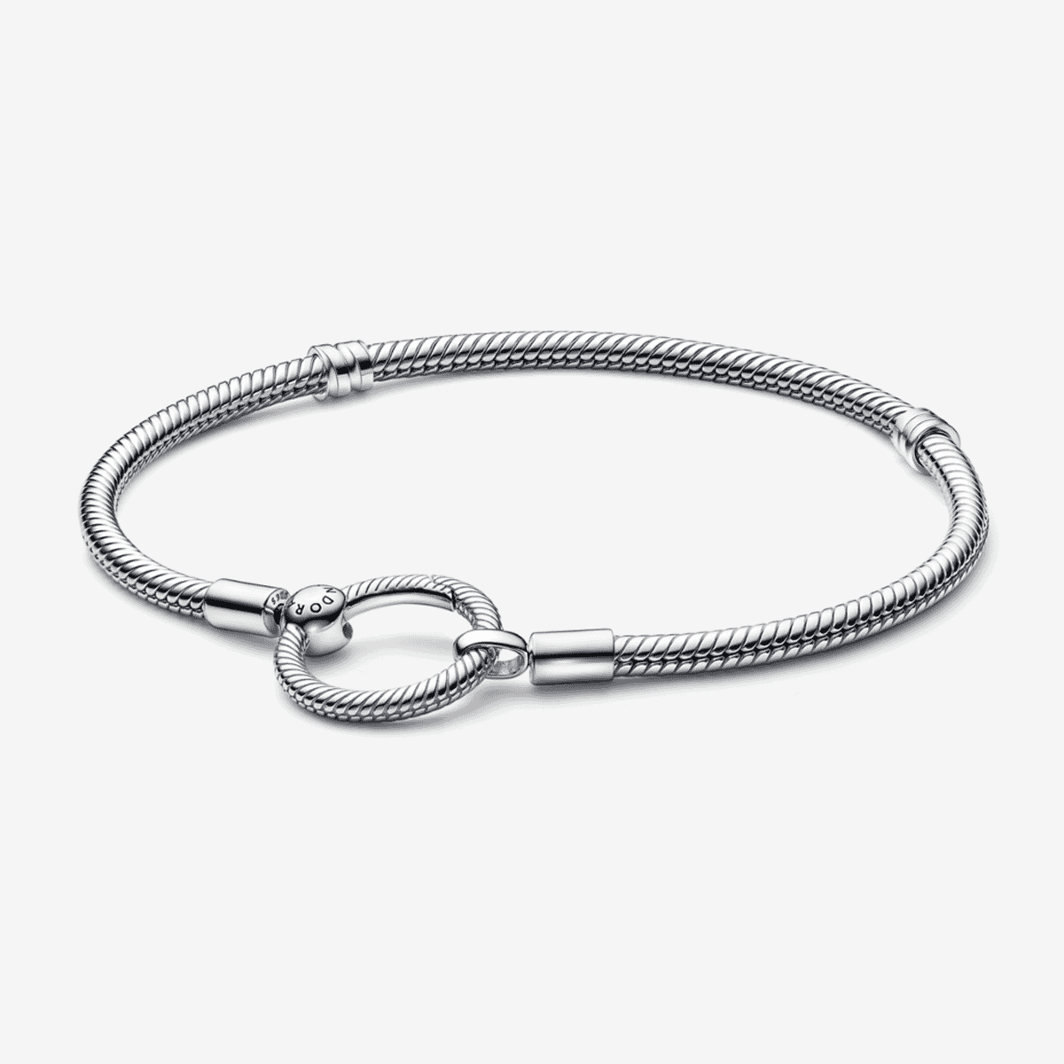 Pulsera Pandora Moments cadena de serpiente en plata con cierre en O - 592242C00