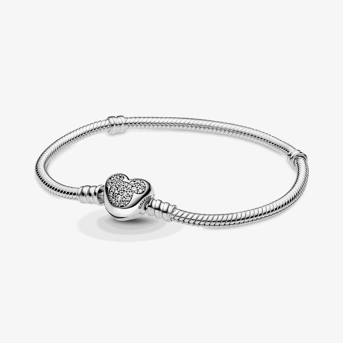 Pulsera Pandora Moments cadena de serpiente con cierre Mickey Mouse Disney en plata - 599299C01