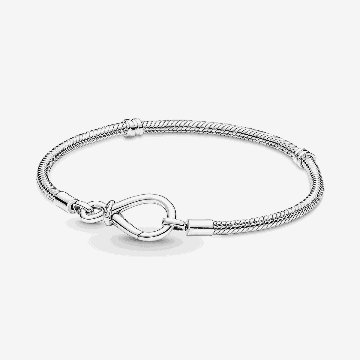 Pulsera Pandora cadena de serpiente con nudo infinito en plata - 590792C00