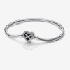 Pulsera Pandora Moments Cadena de Serpiente con Cierre Corazón Infinito Brillante 592645C01