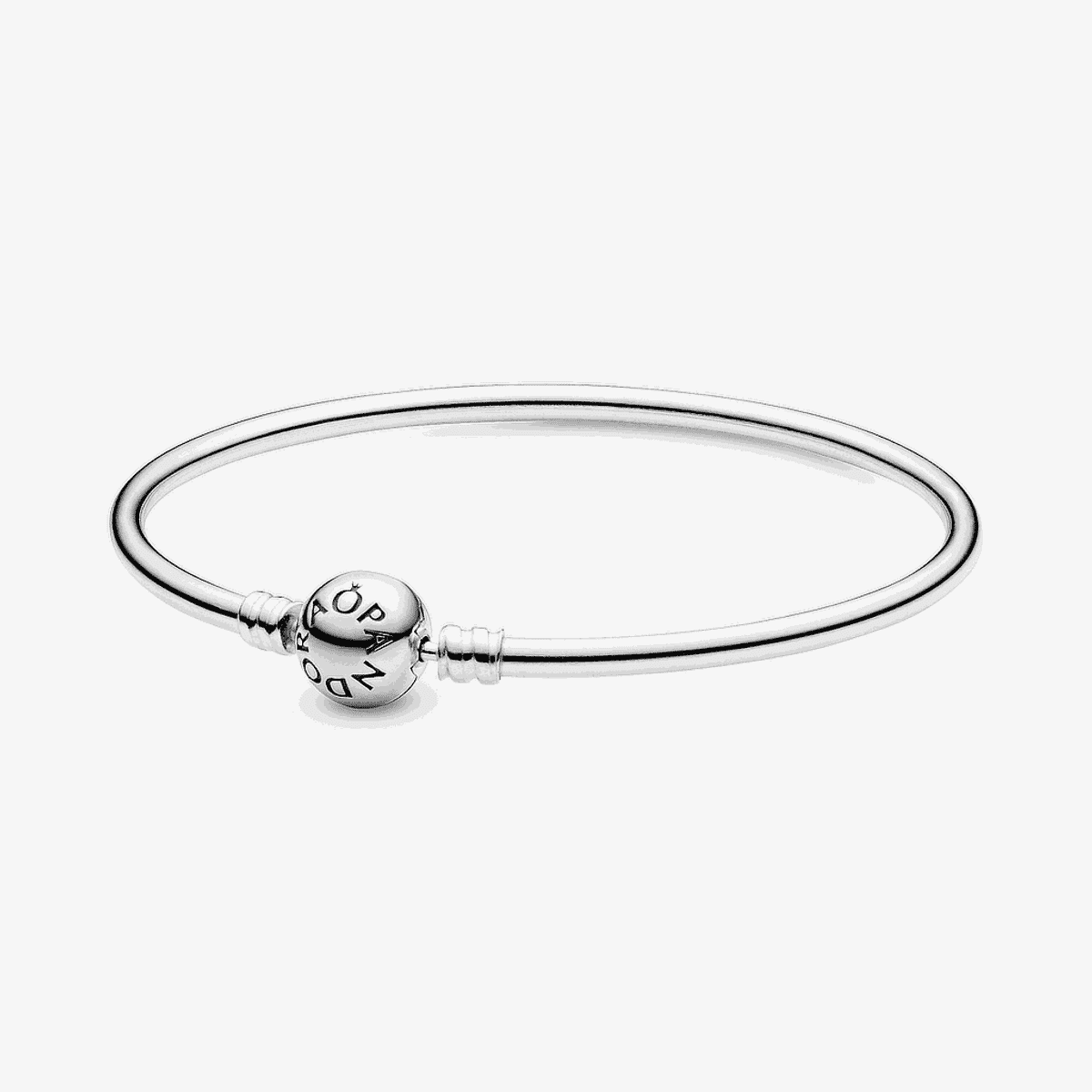 Pulsera rígida Pandora en plata de ley con cierre clásico - 590713