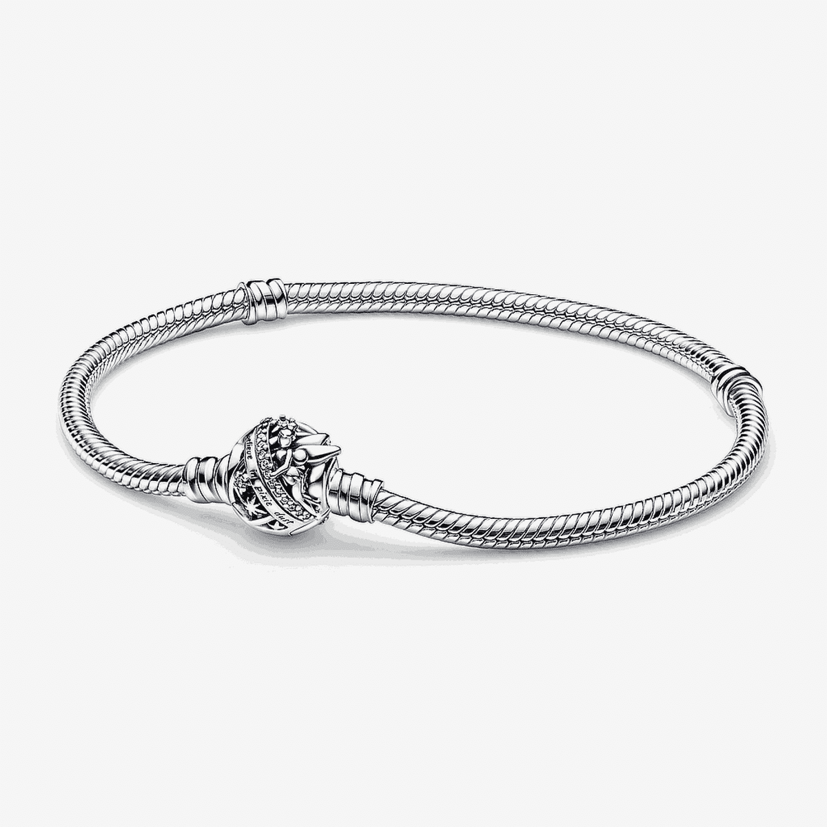Pulsera Pandora de plata con cadena de serpiente y charm de campanilla Disney - 592548C01