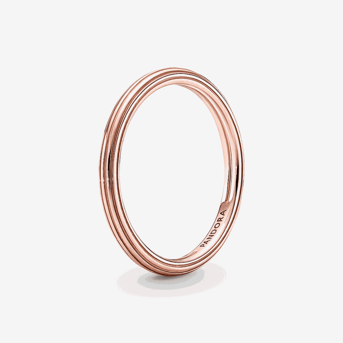 Anillo Pandora ME chapado en oro rosa de 14k con diseño minimalista - 189591C00