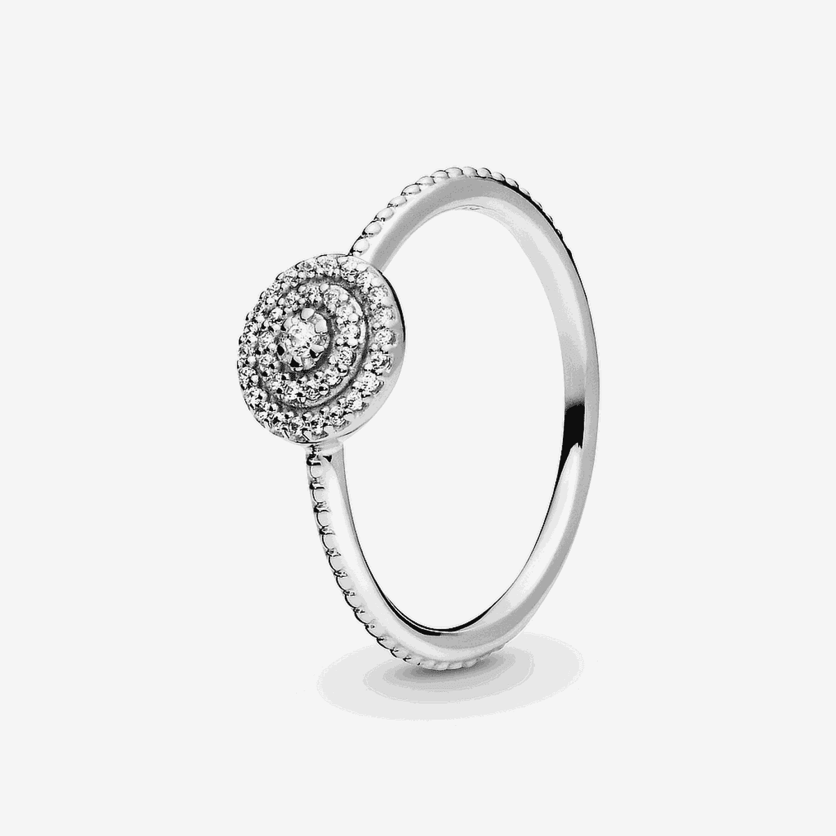 Anillo Pandora Elegancia Radiante en plata de ley con detalles brillantes - 190986CZ