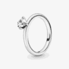 Anillo Pandora Solitario Corazón Transparente 198691C01