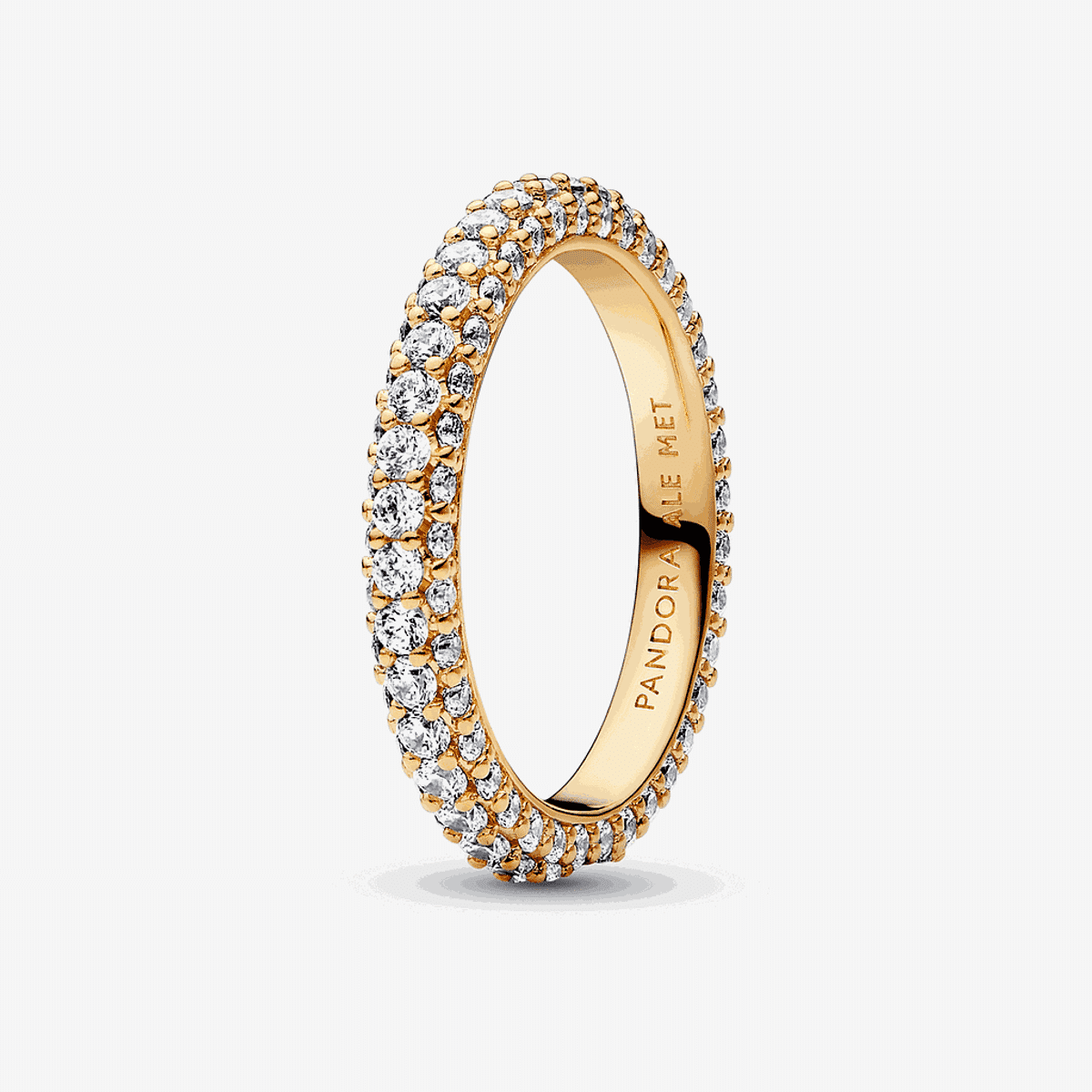 Anillo Pandora Fila en Pavé Chapado en Oro - 162627C01