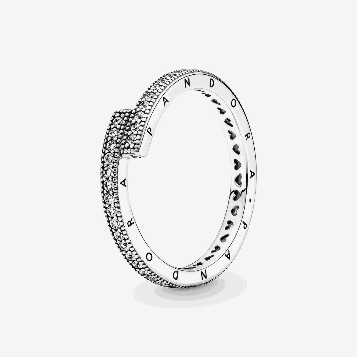 Anillo Pandora Superpuesto Brillante en plata de ley con pavé de cristales - 199491C01