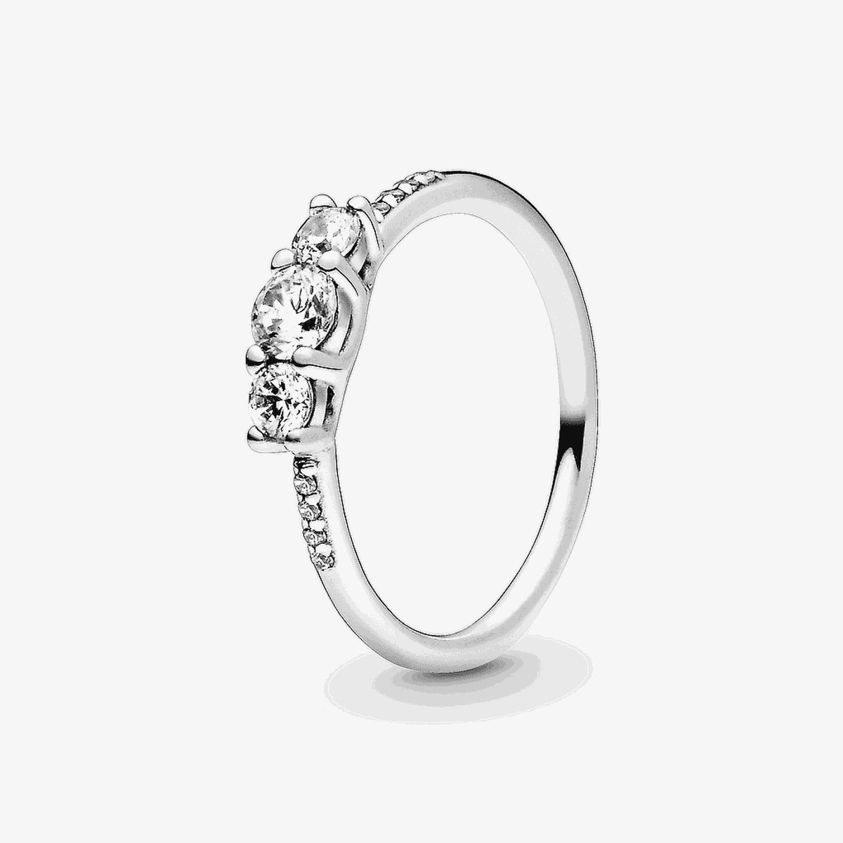 Anillo Pandora en plata de ley Brillo de Cuento de Hadas con tres gemas transparentes - 196242CZ