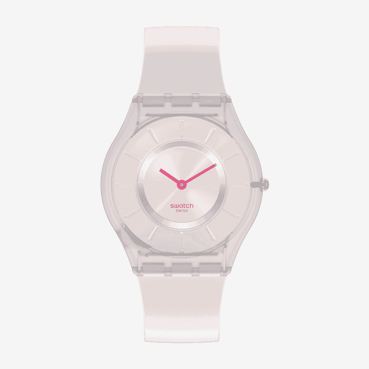 Reloj Swatch Creamy con caja transparente y correa blanca - SS08V101-S14