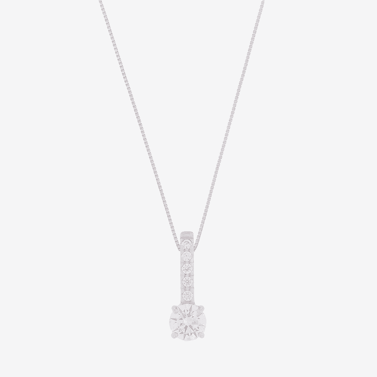 Collar Dieder de Castejón en plata con cristales y charm colgante - 033329