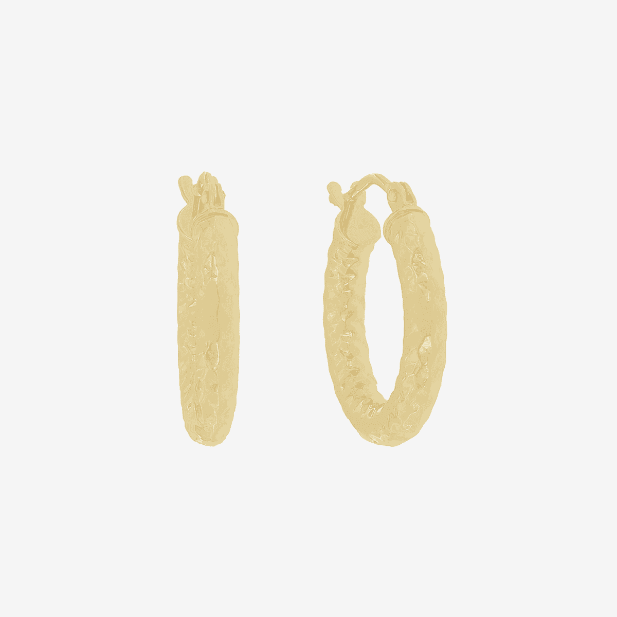 Pendientes de aro Marked de Castejón en baño de oro con textura - 167706