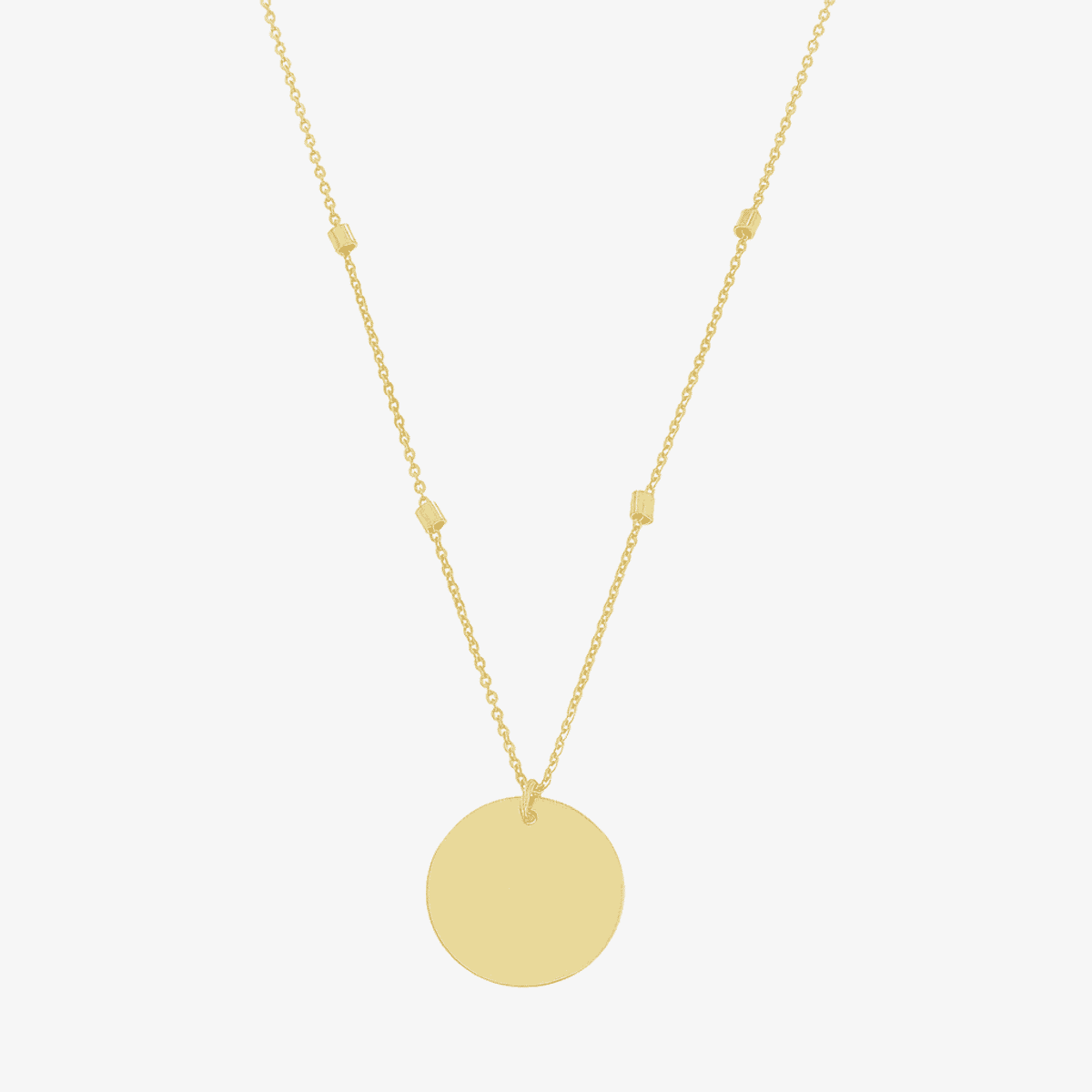 Collar Coin de Castejón en oro con charm circular - 202312