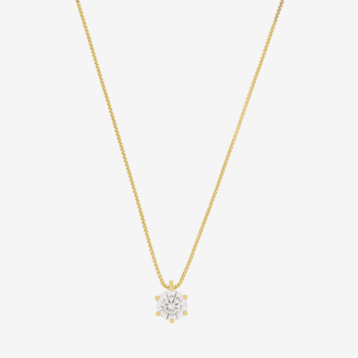 Collar Yellow Snow de Castejón en oro con cristal - 143270