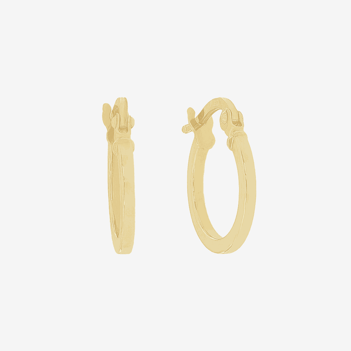Pendientes de aro Plein Castejón bañados en oro - 008669