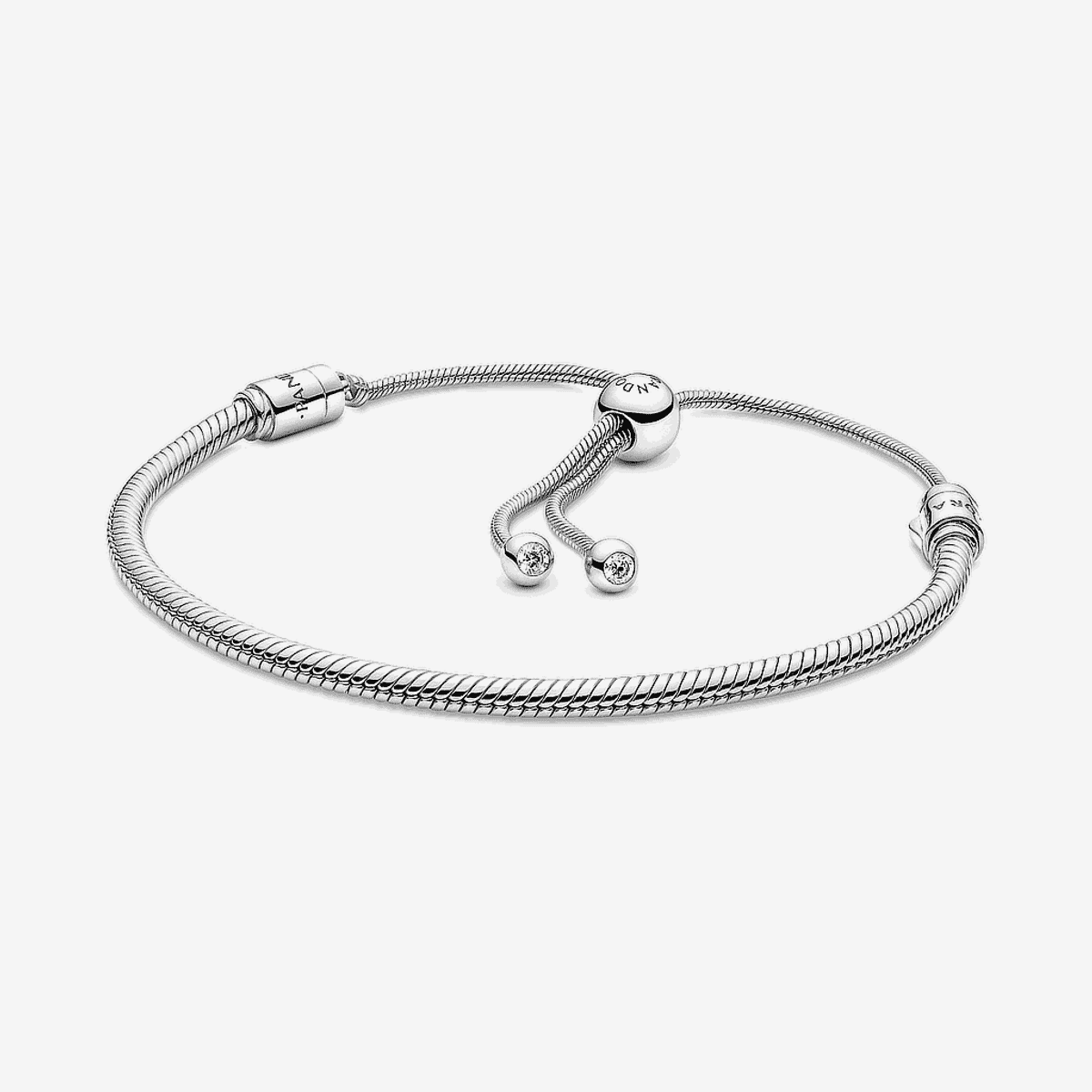 Pulsera Pandora Moments con cadena de serpiente y cierre deslizante en plata de ley - 599652C01