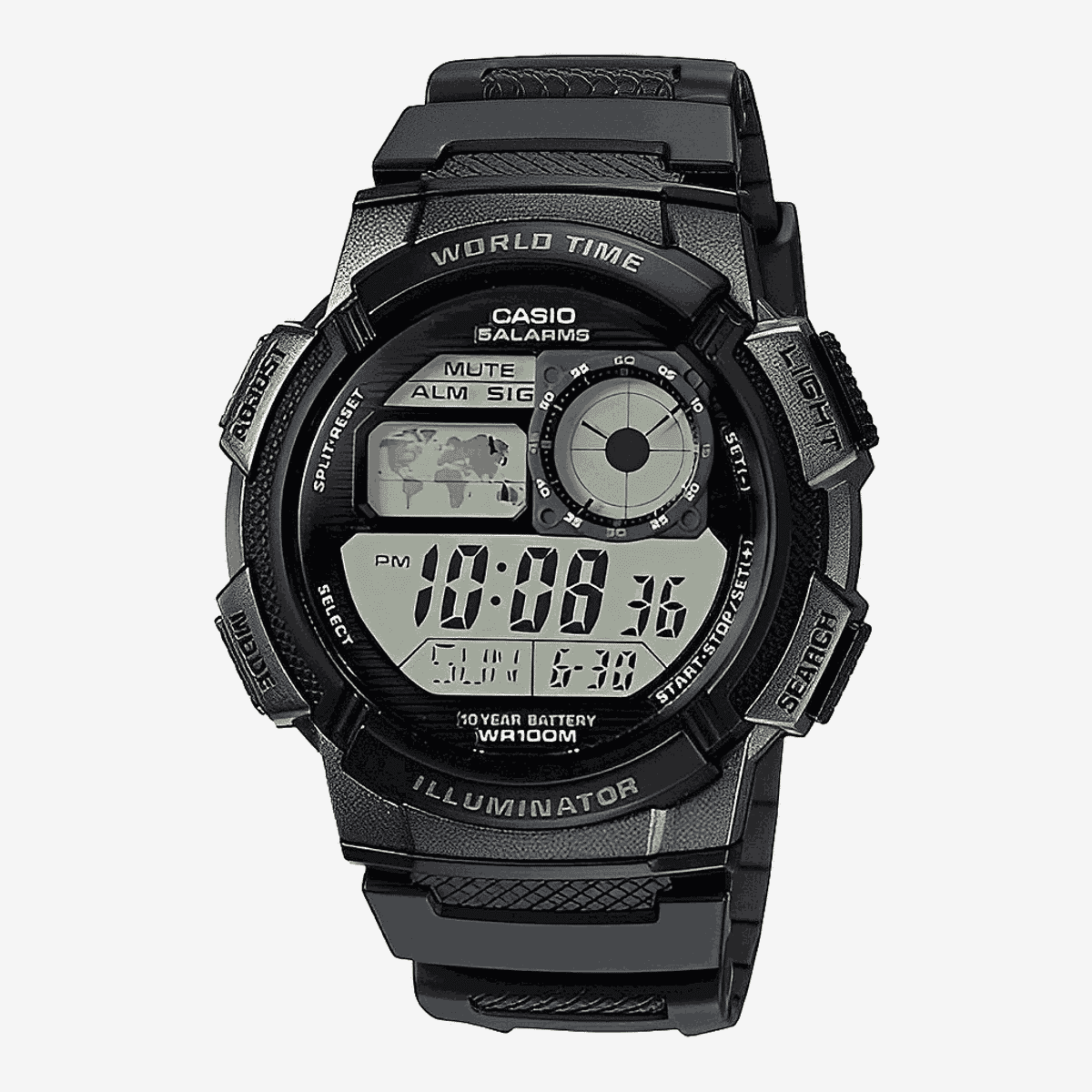 Reloj Casio Collection Brazalete Plástico Negro Digital - AE-1000W-1AVEF