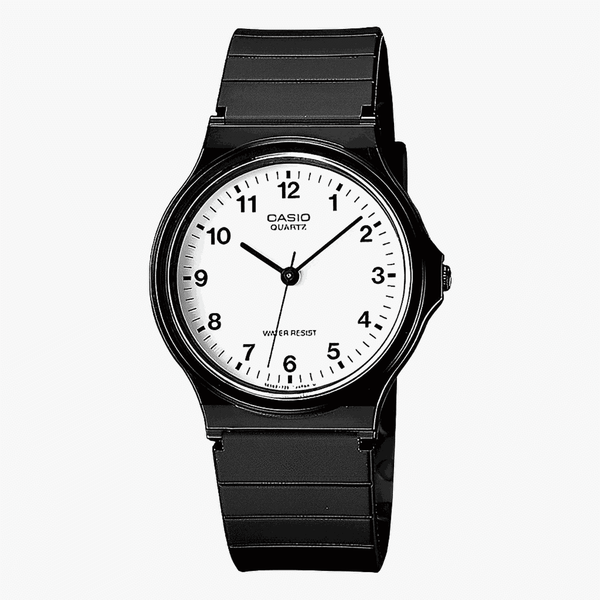 Reloj Casio Collection Plástico Negro Esfera Blanca Basic - MQ-24-7BLLEG