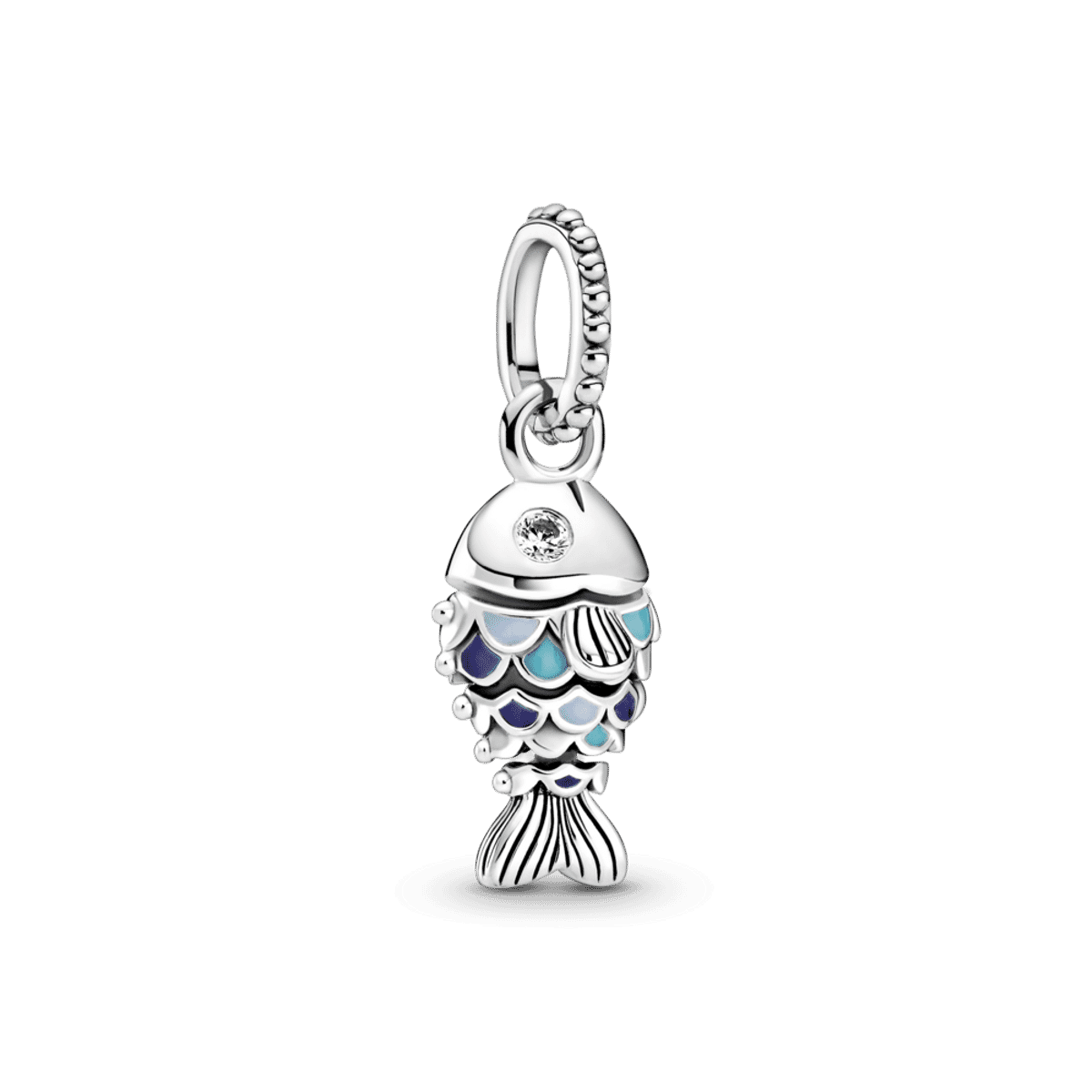Charm colgante Pandora Pez Escamas Azules en plata de ley con detalles en azul y morado - 799428C01