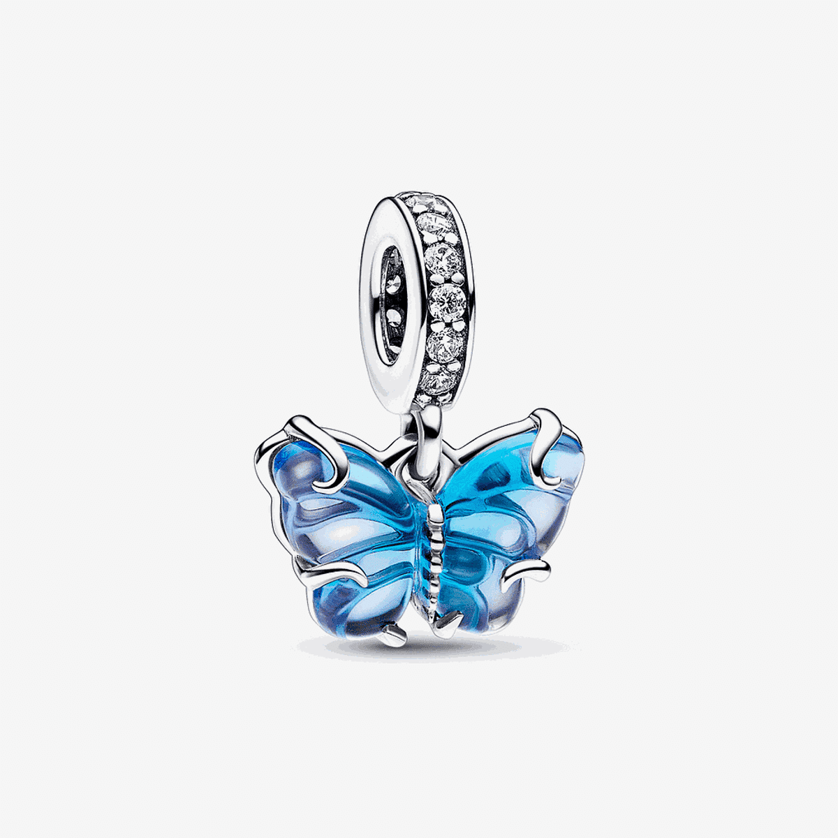 Charm colgante Pandora Mariposa en plata de ley con cristal de Murano azul - 792698C01