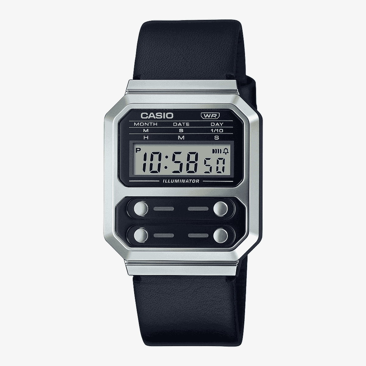 Reloj Casio Vintage Edgy Collection Brazalete Piel Negra - A100WEL-1AEF