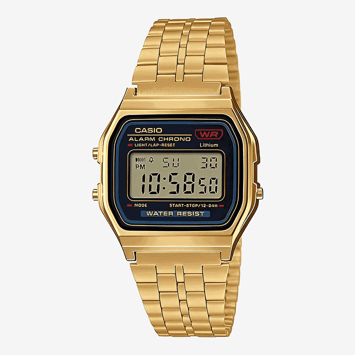 Reloj Casio Vintage Iconic Acero Dorado Esfera Negra - A159WGEA-1EF