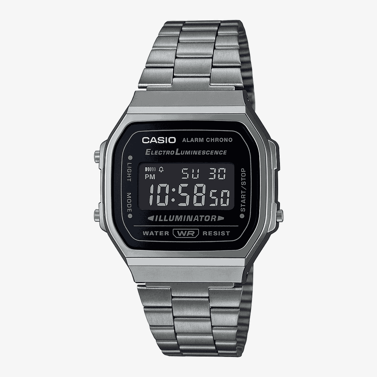 Reloj Casio Vintage Iconic Acero Gris Esfera Negra - A168WEGG-1BEF Reloj Casio Vintage Iconic Acero Gris Esfera Negra - A168WEGG-1BEF