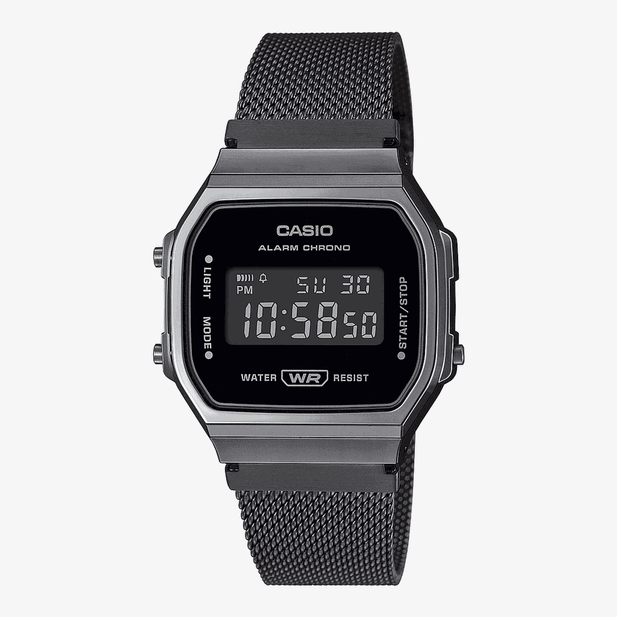 Reloj Casio Vintage Iconic Acero Negro Caja Gris - A168WEMB-1BEF Reloj Casio Vintage Iconic Acero Negro Caja Gris - A168WEMB-1BEF