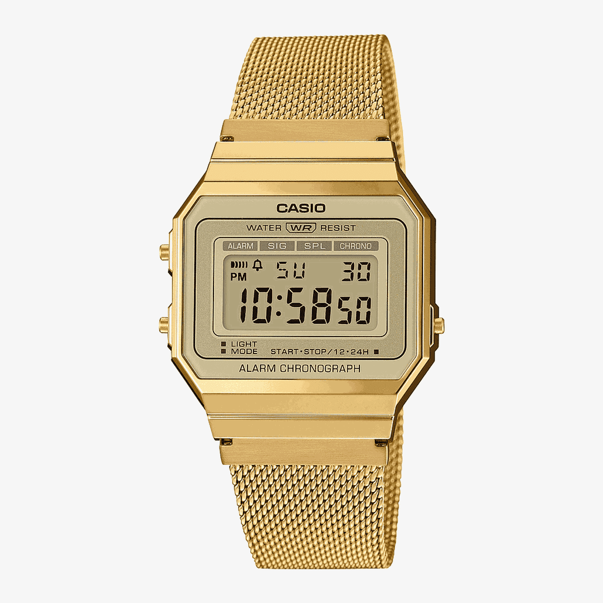 Reloj Casio Vintage Iconic Acero de Malla Dorado Esfera Dorada - A700WEMG-9AEF