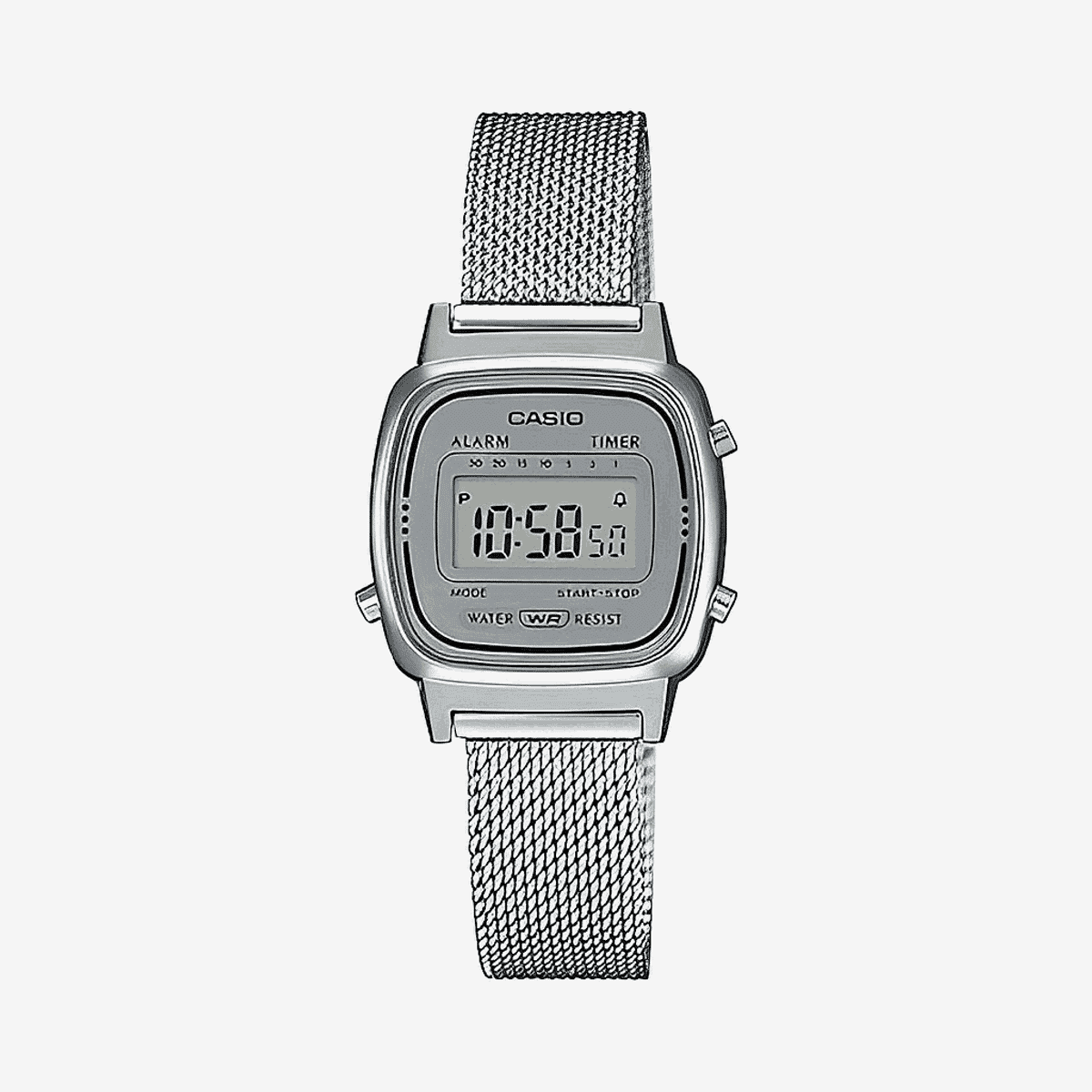 Reloj Casio Vintage Mini Acero de Malla Plateado - LA670WEM-7EF