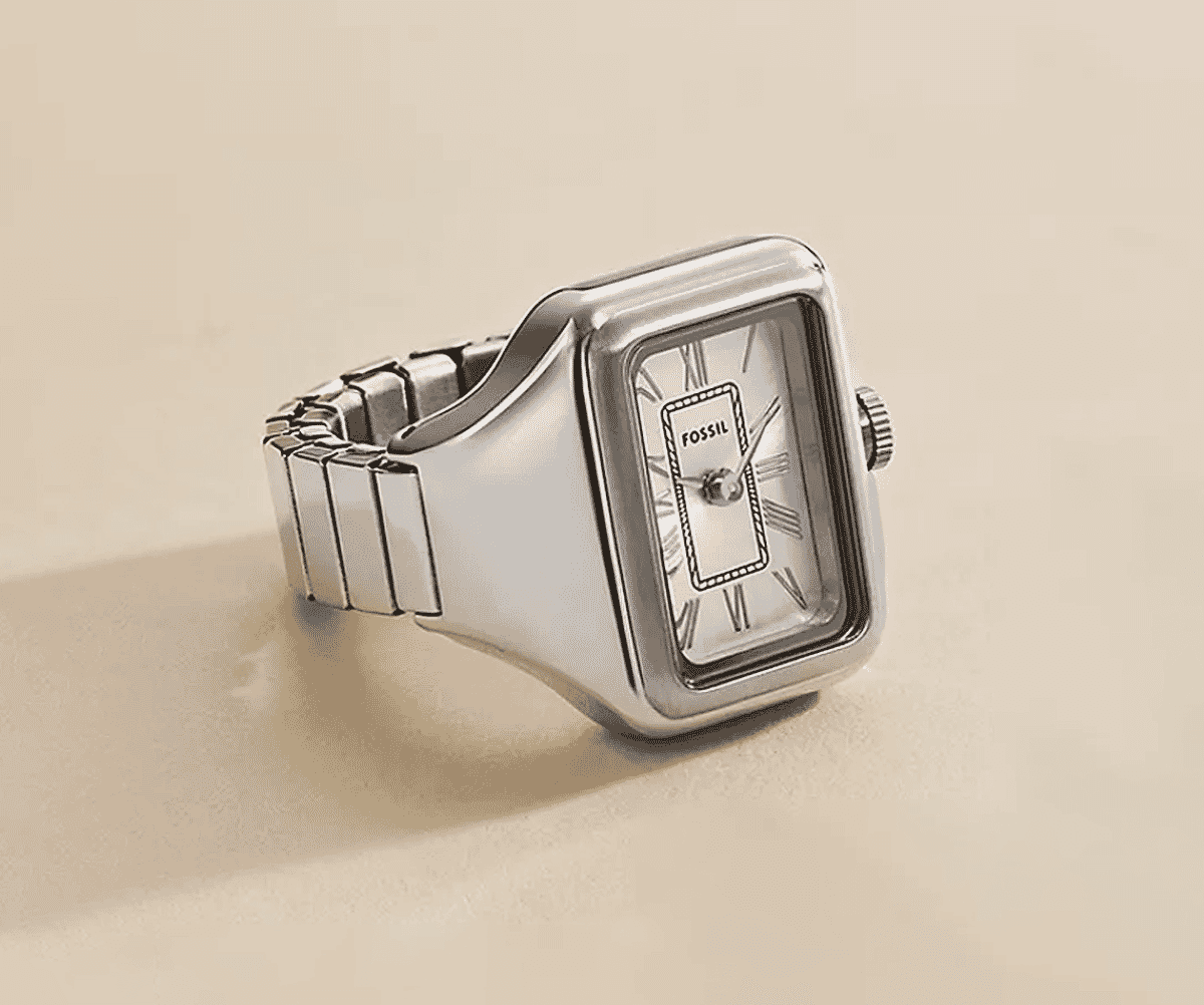 Anillo de reloj Raquel plateado